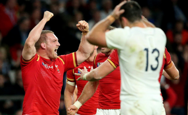 Gethin Jenkins celebrates at the final whistle