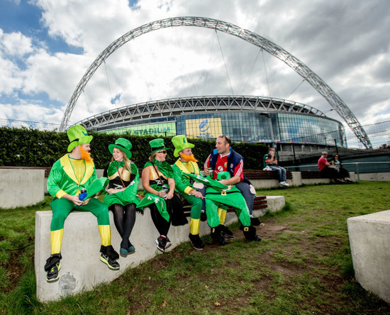 Ireland fans before the game