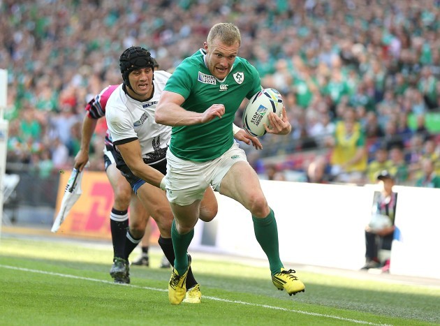 Keith Earls scores their second try