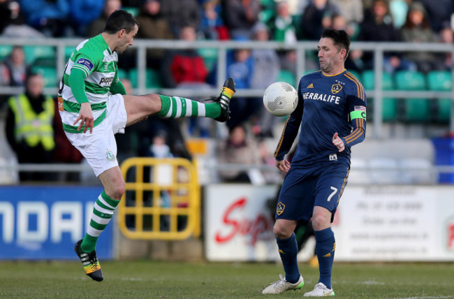 Keith Fahey with Robbie Keane