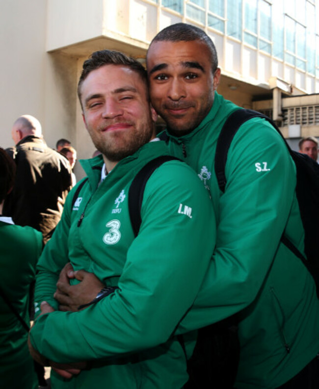 Rugby Union - 2015 RBS Six Nations - Ireland Arrive - Dublin Airport