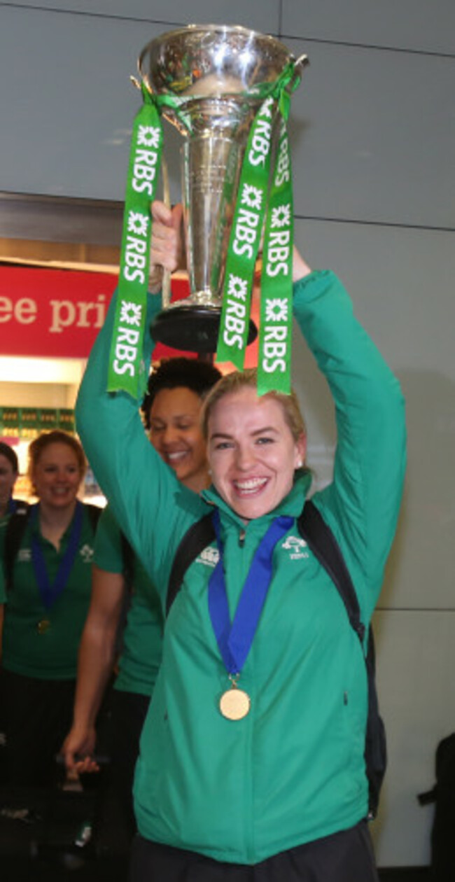 Rugby Union - Women's 6 Nations - Ireland Women's Team Arrival - Dublin Airport