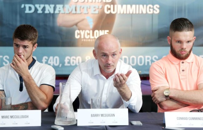 Marc McCullough, Barry McGuigan and Conrad Cummings