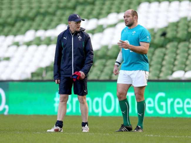 Joe Schmidt with Rory Best 7/2/2014