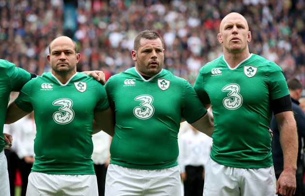 Rory Best, Mike Ross and Paul O'Connell