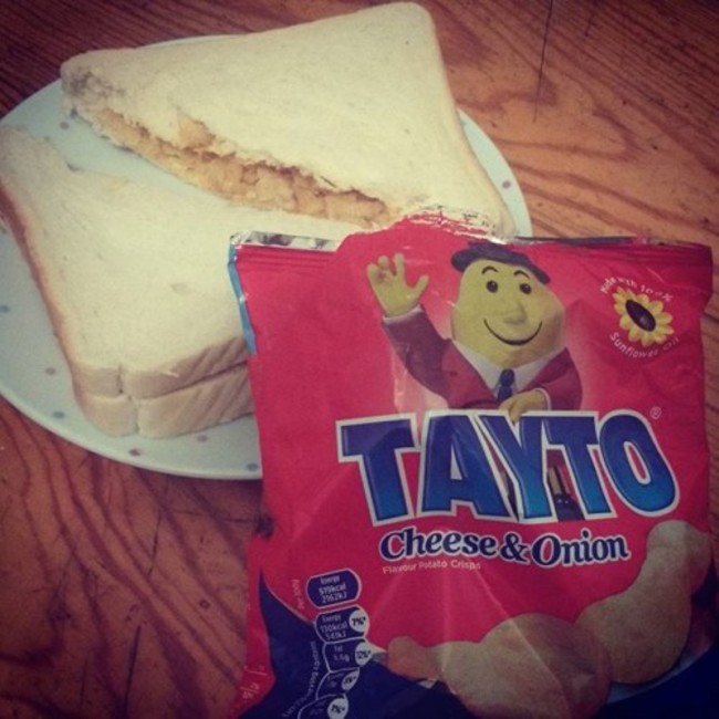 Can't bate a tayto sandwich #tayto #irishabroad
