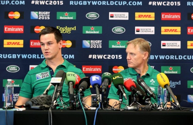 Jonathan Sexton and Joe Schmidt