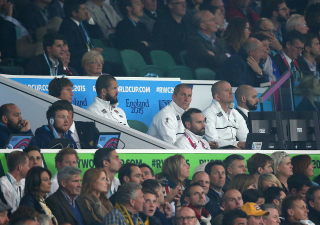 EnglandÕs head coach Stuart Lancaster near the end of the match