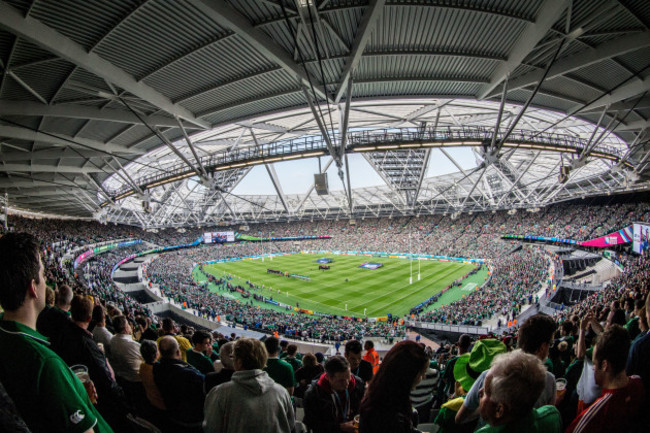 A view of Olympic Stadium during today's game