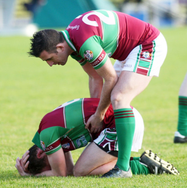 Sean Leo McGoldrick dejected after the game