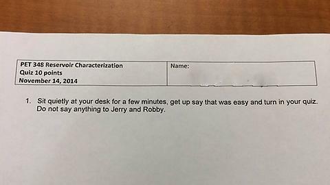 Psychology Professor trolls two of his students.