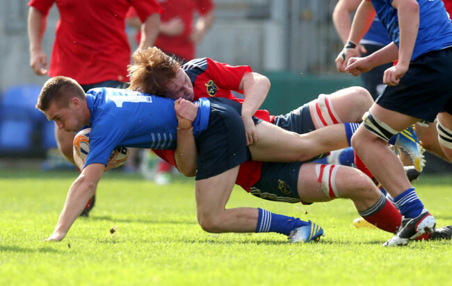 Adam Mangan tackled by Josh Barnes 28/9/2013