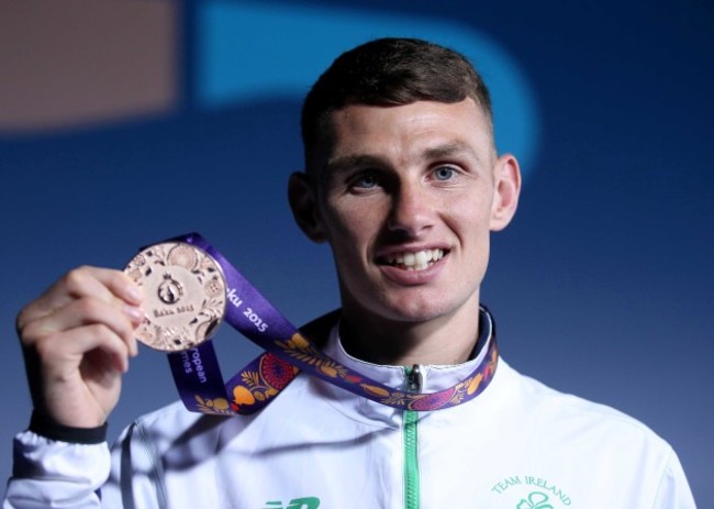 Sean McComb with his bronze medal