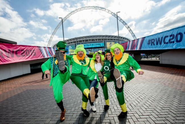 Ireland fans before the game