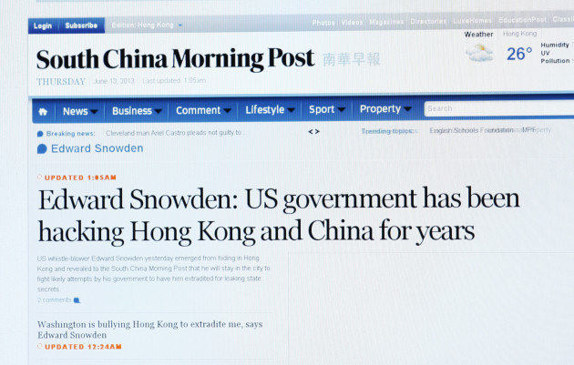 Hong Kong Surveillance Snowden