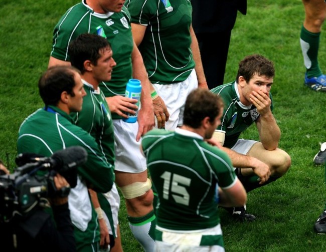 A dejected Gordon D'Arcy after the game