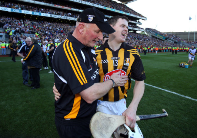Brian Cody with TJ Reid after the game