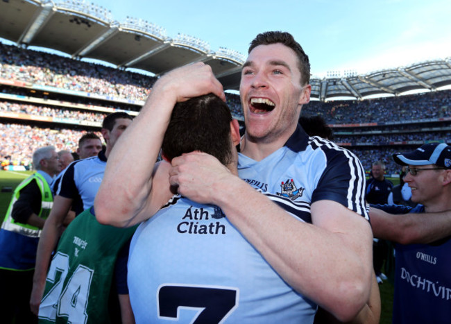 Paddy Andrews celebrates after the game