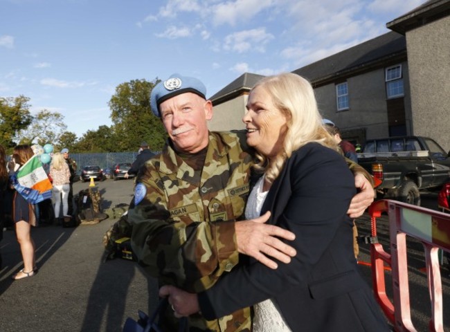 07/10/2015. Irish Troops Return Home. Pictured is