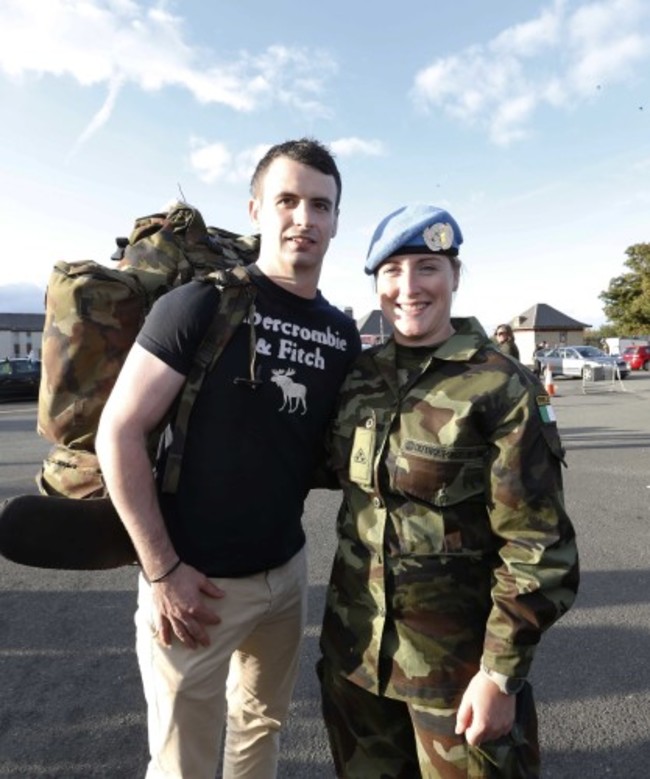 07/10/2015. Irish Troops Return Home. Pictured is