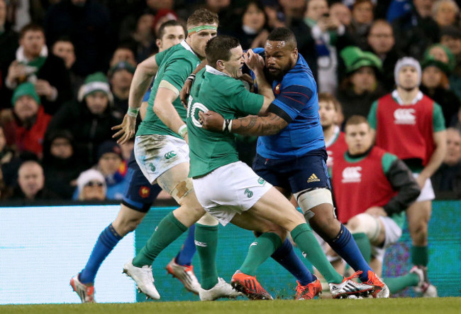 Jonathan Sexton and Mathieu Bastareaud