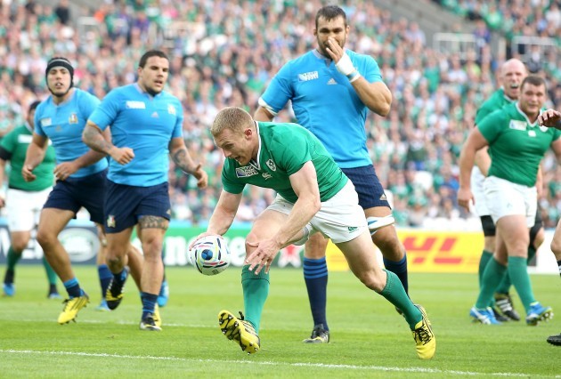 Keith Earls scores their first try