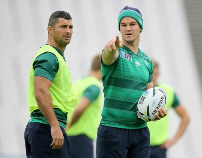 Rob Kearney and Jonathan Sexton
