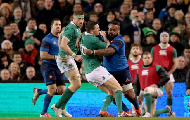 Jonathan Sexton and Mathieu Bastareaud