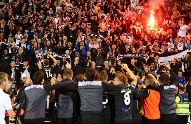 Dundalk players celebrate