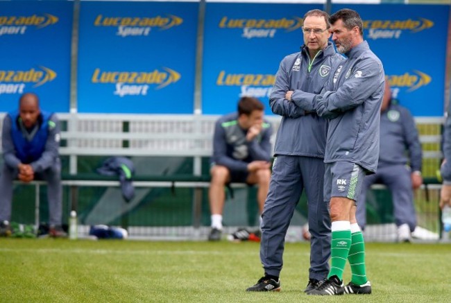 Martin O'Neill with Roy Keane