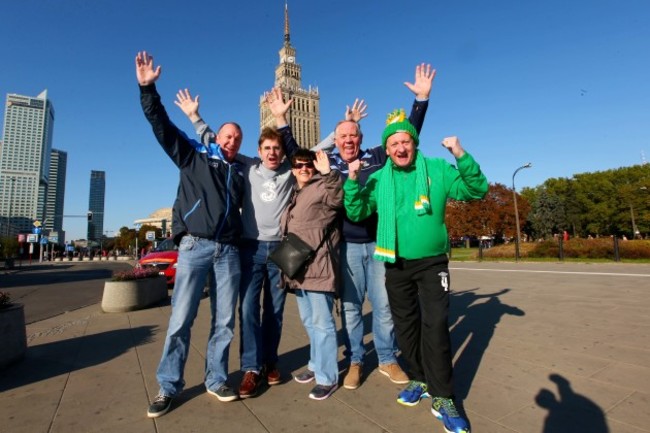 Ireland fans in Poland ahead of the game