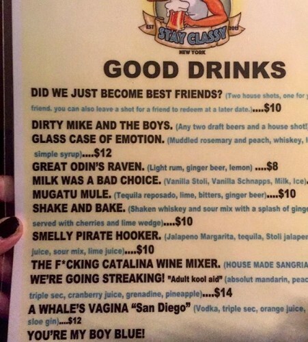 best drink menu ever