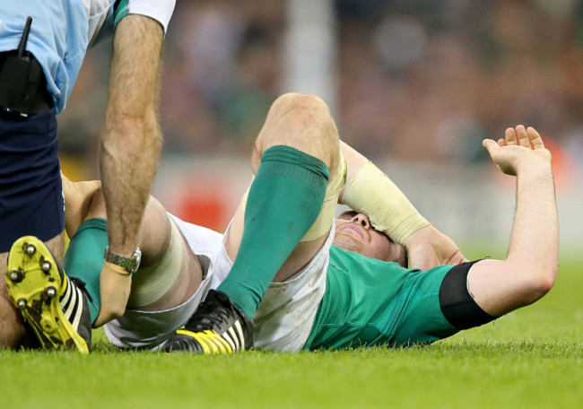 Peter O'Mahony down injured