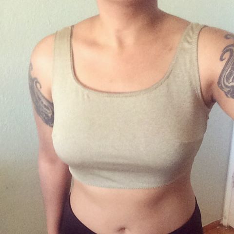 It's not the sexiest thing I've ever made...But I'll be damned if it isn't the most comfortable. I needed a nude colored sports bra that wasn't yellow toned to wear under my sheer tops. Super happy with the results!