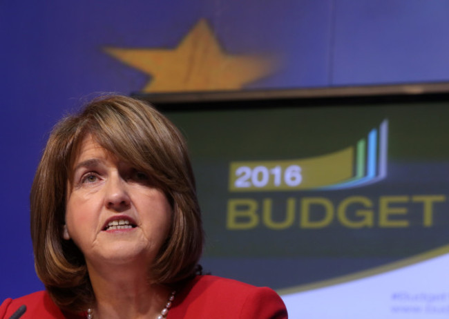 13/10/2015. Budget 2016. Pictured Tanaiste Joan Bu