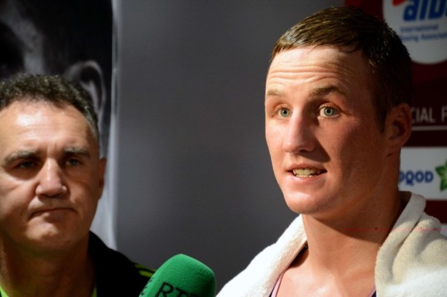 Michael O'Reilly is interviewed by RTE after the fight