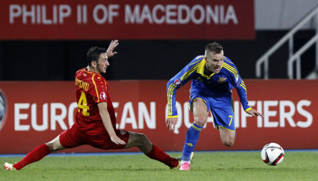 Macedonia Ukraine Euro Soccer