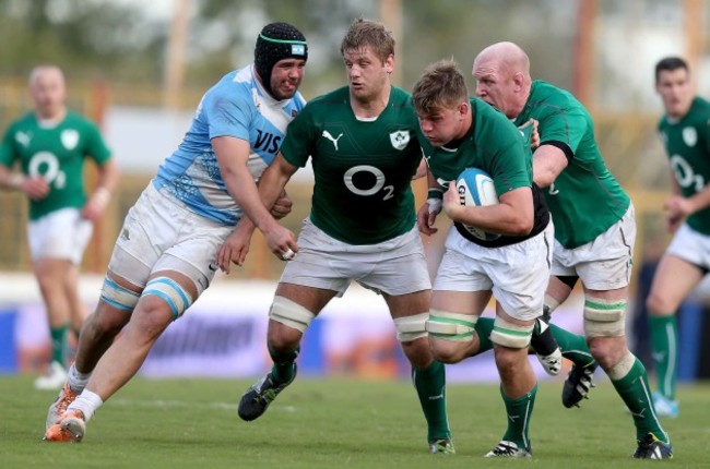 Jordi Murphy supported by Paul O'Connell and Chris Henry