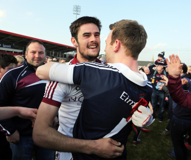 Christopher McKaigue and Antoin McMullan celebrate winning