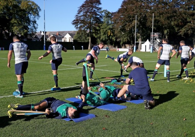 General view of Ireland training