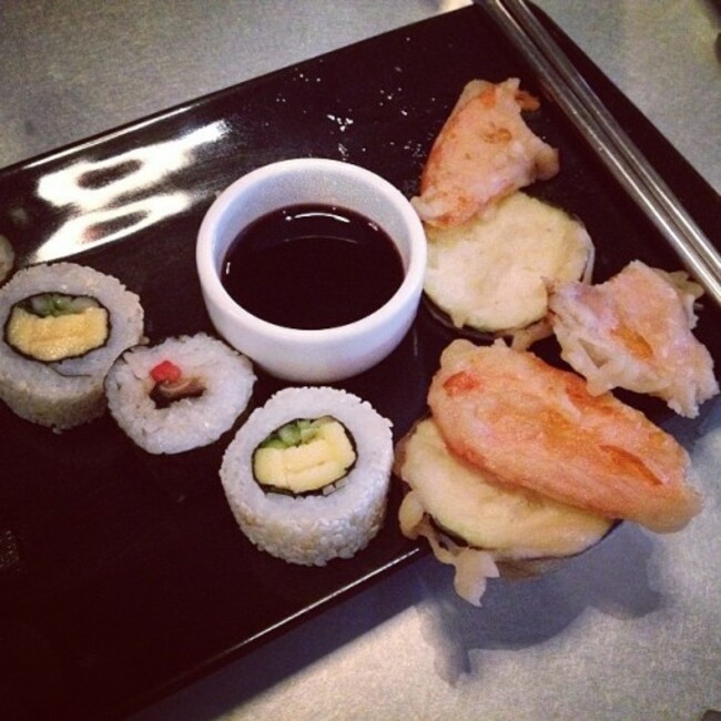 Sushi to start.