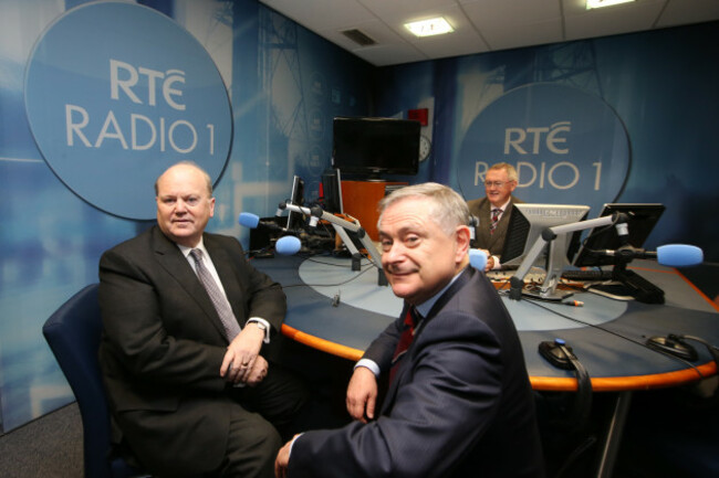 14/10/2015. RTE 1 - Budget interview. Pictured (Lt