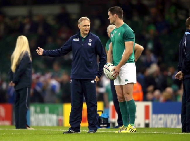 Joe Schmidt with Jonathan Sexton