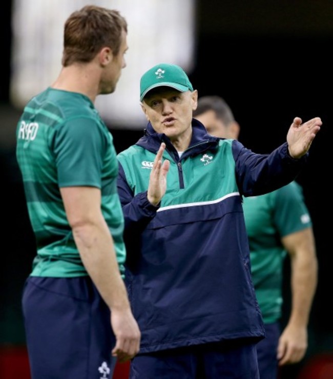 Joe Schmidt with Tommy Bowe