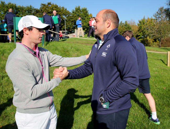 Rory McIlroy with Rory Best