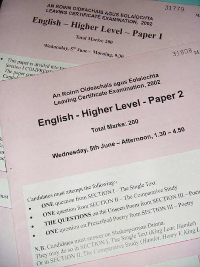 Leaving Cert English Papers 2002