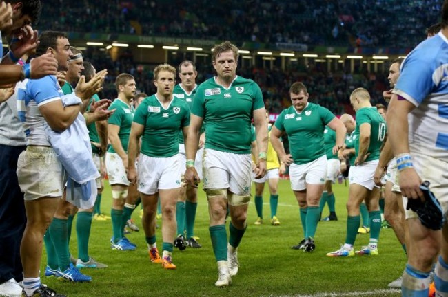 Jamie Heaslip dejected after the game