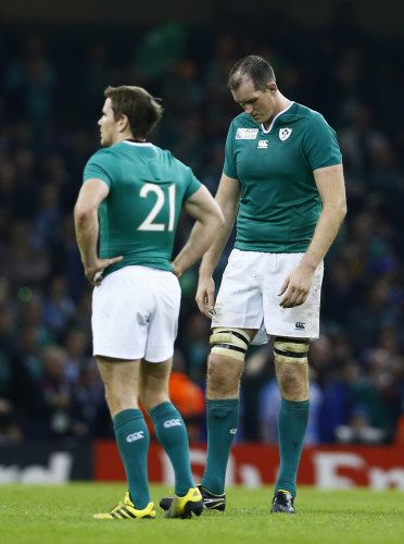 Devin Toner and Eoin Reddan dejected after the game