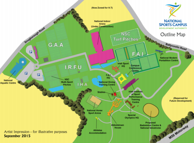 National Sports Campus map