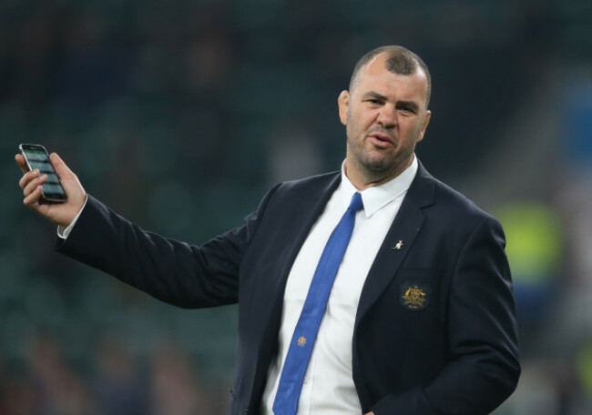 AustraliaÕs head coach Michael Cheika